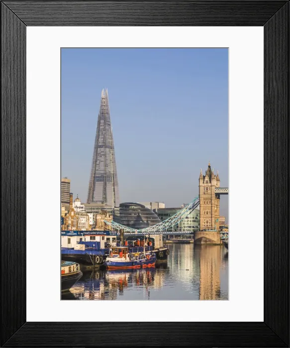 Framed Print : England, London, Southwark, The Shard and Tower Bridge Framed Print : England, London, Southwark, The Shard and Tower Bridge