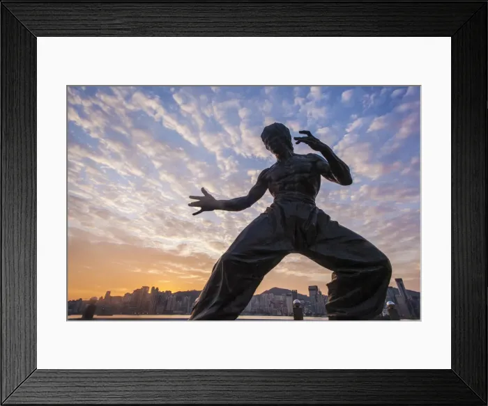 Framed Print : China, Hong Kong, Kowloon, Tsim Sha Tsui, Avenue of the Stars, Bruce Lee Statue Framed Print : China, Hong Kong, Kowloon, Tsim Sha Tsui, Avenue of the Stars, Bruce Lee Statue