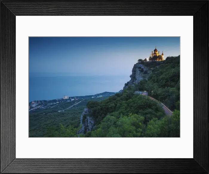 Framed Print : Ukraine, Crimea, Foros, Foros church sitting on top of a cliff overlooking the Black Sea Framed Print : Ukraine, Crimea, Foros, Foros church sitting on top of a cliff overlooking the Black Sea