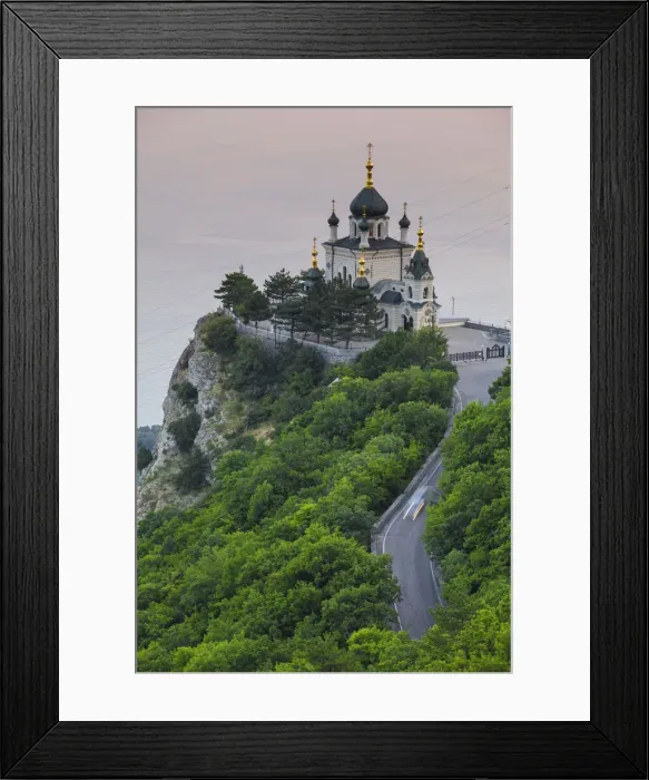 Framed Print : Ukraine, Crimea, Foros, Foros church sitting on top of a cliff overlooking the Black Sea Framed Print : Ukraine, Crimea, Foros, Foros church sitting on top of a cliff overlooking the Black Sea