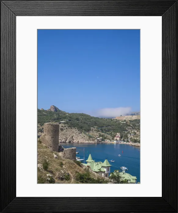 Framed Print : Ukraine, Crimea, Balaklava, Balaklava bay