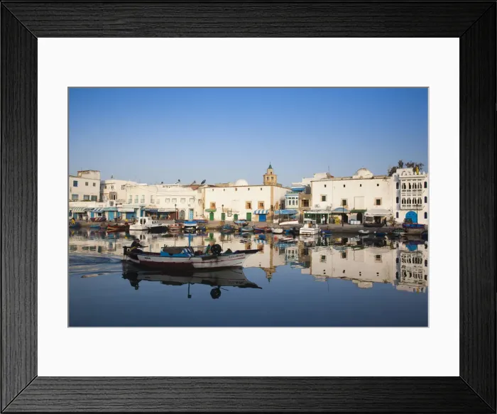 Framed Print : Tunisia, Northern Tunisia, Bizerte, Old Port Framed Print : Tunisia, Northern Tunisia, Bizerte, Old Port
