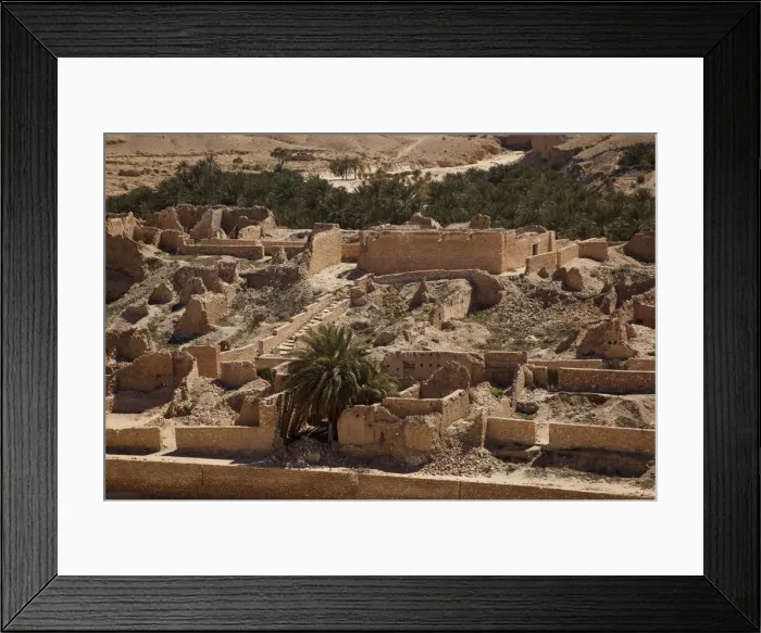 Framed Print : Tunisia, The Jerid Area, Gorges de Selja, Tamerza, ruins of ancient town Framed Print : Tunisia, The Jerid Area, Gorges de Selja, Tamerza, ruins of ancient town