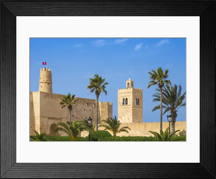 Framed Print : Tunisia, Monastir, Fort and The Great Mosque Framed Print : Tunisia, Monastir, Fort and The Great Mosque