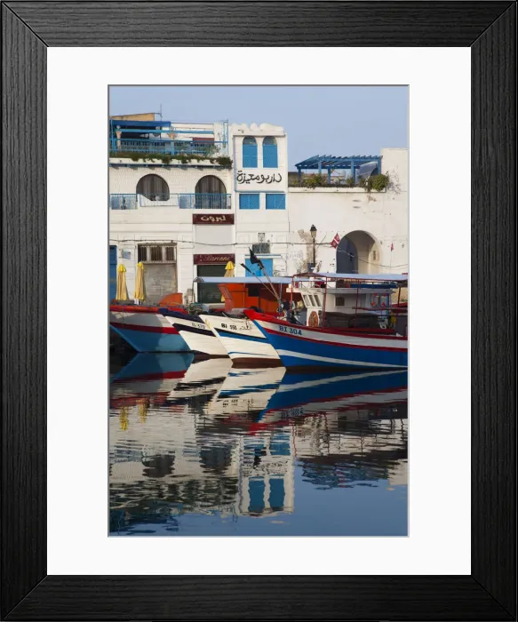 Framed Print : Tunisia, Northern Tunisia, Bizerte, Old Port Framed Print : Tunisia, Northern Tunisia, Bizerte, Old Port
