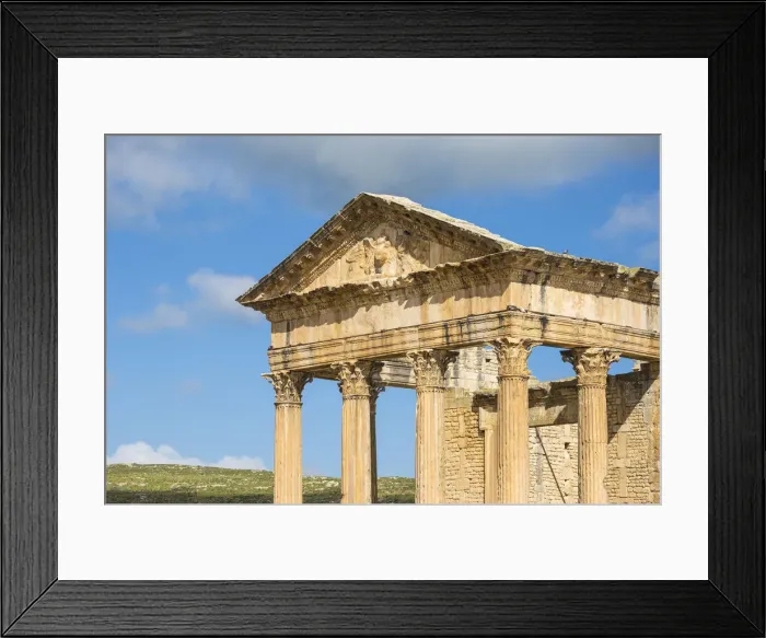 Framed Print : Tunisia, Teboursouk, Dougga archaeological site, The Capitol, a Roman temple Framed Print : Tunisia, Teboursouk, Dougga archaeological site, The Capitol, a Roman temple