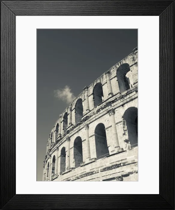 Framed Print : Tunisia, Tunisian Central Coast, El Jem, Roman Colosseum, b. 238 AD Framed Print : Tunisia, Tunisian Central Coast, El Jem, Roman Colosseum, b. 238 AD
