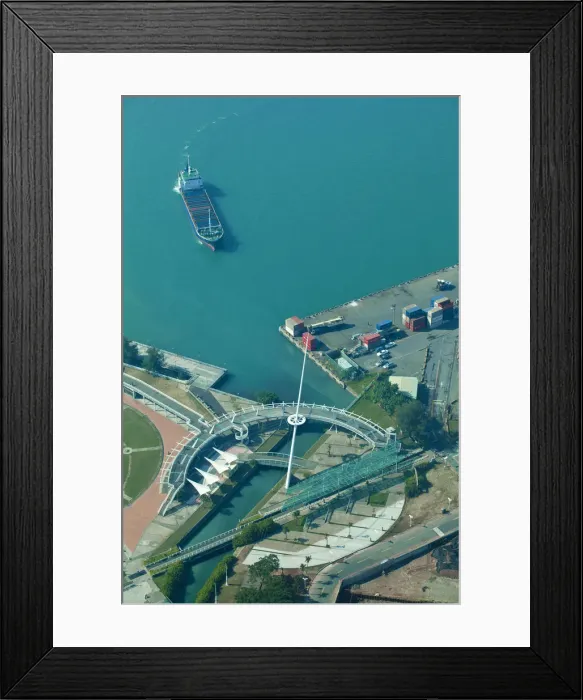 Framed Print : Taiwan, Kaohsiung, View of Singuang Ferry Wharf