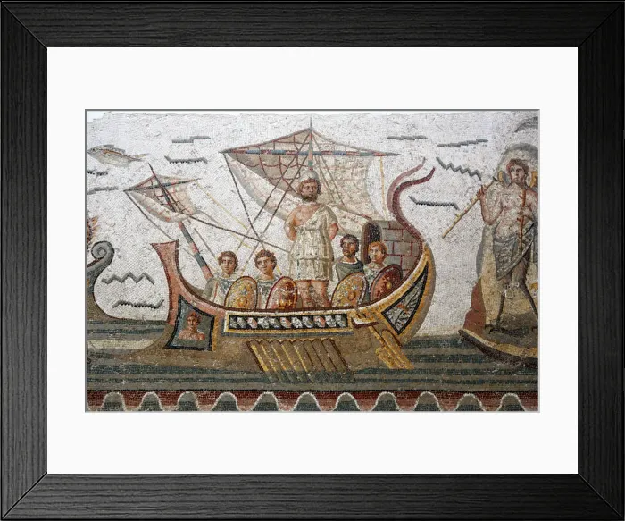 Framed Print : Roman mosaic, Bardo museum, Tunis, Tunisia Framed Print : Roman mosaic, Bardo museum, Tunis, Tunisia