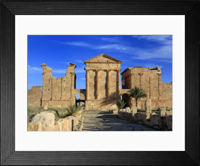Framed Print : Main temple (2nd century), Sbeitla, Tunisia