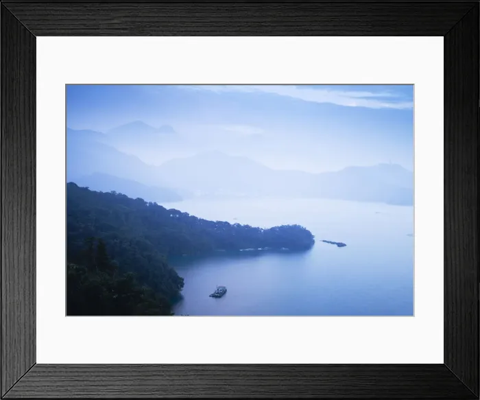 Framed Print : Taiwan, Nantou, View of Sun Moon Lake