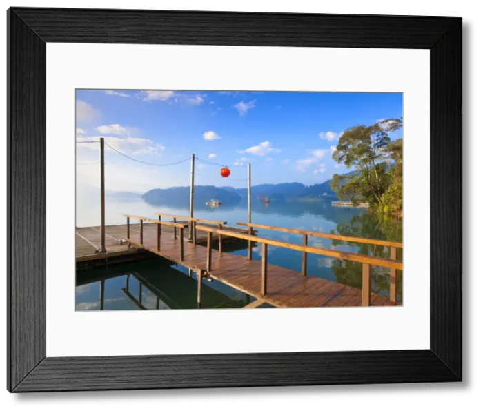 Framed Print : Taiwan, Nantou, Sun Moon Lake, Hanbi Peninsula, Late President Chiang Kai-Shek s