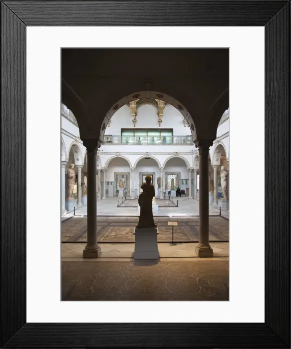 Framed Print : Tunisia, Tunis, Bardo Museum, Roman-era sculpture gallery