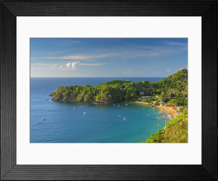 Framed Print : Caribbean, Trinidad and Tobago, Tobago, Castara Bay, Castara