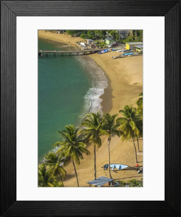 Framed Print : Caribbean, Trinidad and Tobago, Tobago, Parlatuvier Bay, Parlatuvier Framed Print : Caribbean, Trinidad and Tobago, Tobago, Parlatuvier Bay, Parlatuvier