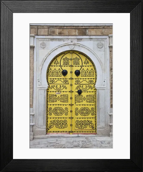 Framed Print : Tunisia, Tunis, Medina, door on Dar el Jeld Street Framed Print : Tunisia, Tunis, Medina, door on Dar el Jeld Street