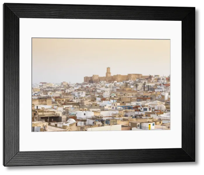 Framed Print : Tunisia, Sousse, View across madina towards archaeological museum Framed Print : Tunisia, Sousse, View across madina towards archaeological museum