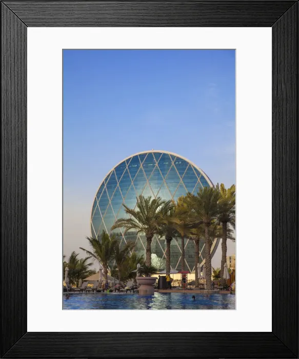 Framed Print : United Arab Emirates, Abu Dhabi, Al Raha, View of Aldar Headquarters - the first circular Framed Print : United Arab Emirates, Abu Dhabi, Al Raha, View of Aldar Headquarters - the first circular