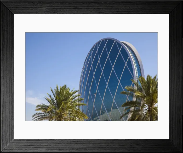 Framed Print : United Arab Emirates, Abu Dhabi, Al Raha, View of Aldar Headquarters - he first circular Framed Print : United Arab Emirates, Abu Dhabi, Al Raha, View of Aldar Headquarters - he first circular