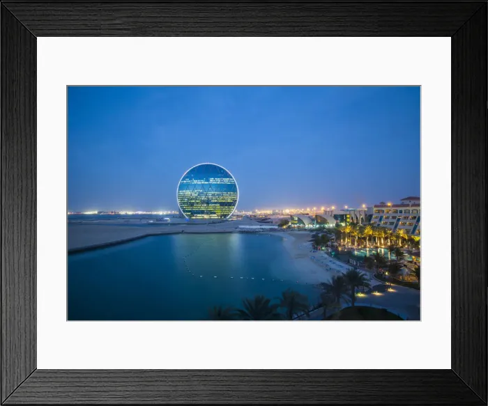 Framed Print : United Arab Emirates, Abu Dhabi, Al Raha, View of Aldar Headquarters - the first circular Framed Print : United Arab Emirates, Abu Dhabi, Al Raha, View of Aldar Headquarters - the first circular