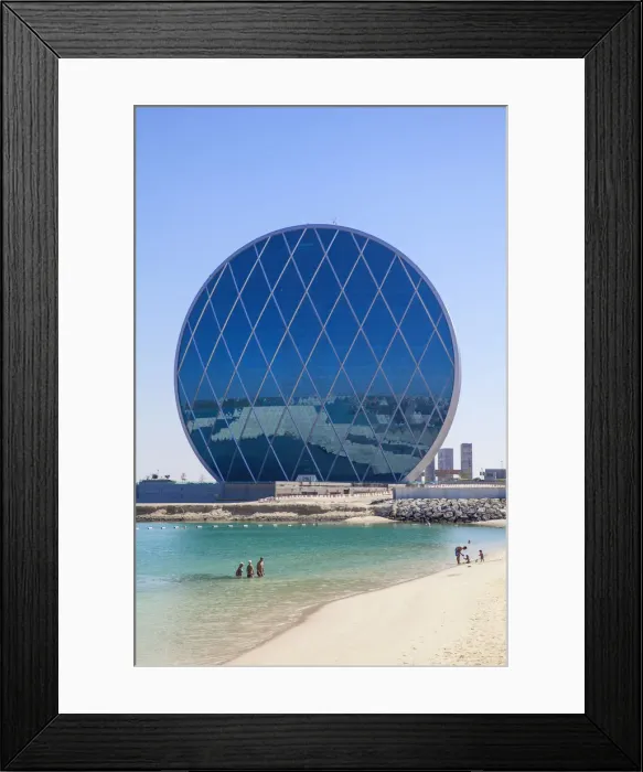 Framed Print : United Arab Emirates, Abu Dhabi, Al Raha, View of Aldar Headquarters - the first circular Framed Print : United Arab Emirates, Abu Dhabi, Al Raha, View of Aldar Headquarters - the first circular