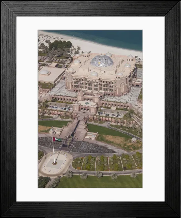 Framed Print : UAE, Abu Dhabi, Emirates Palace Hotel, aerial view Framed Print : UAE, Abu Dhabi, Emirates Palace Hotel, aerial view