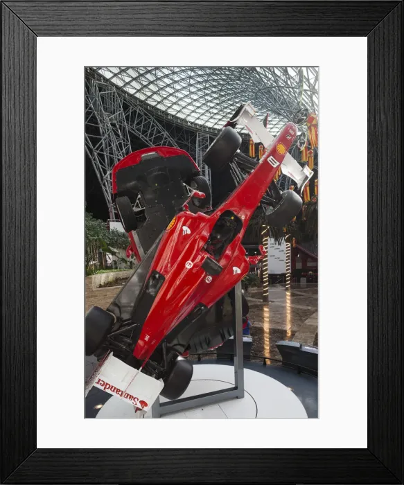 Framed Print : UAE, Abu Dhabi, Yas Island, Ferrari World Amusement Park, Ferrari Formula One racing car Framed Print : UAE, Abu Dhabi, Yas Island, Ferrari World Amusement Park, Ferrari Formula One racing car