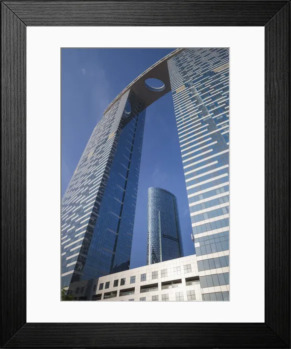 Framed Print : UAE, Abu Dhabi, Al Reem Island, new development area, Gate Towers