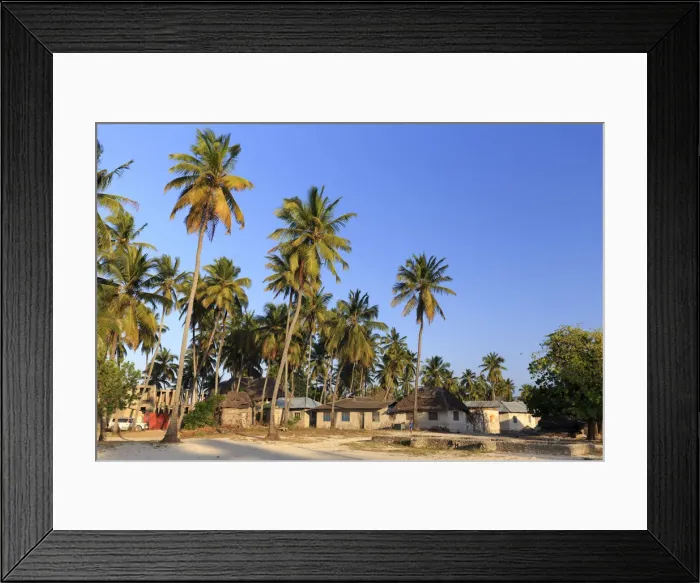 Framed Print : Tanzania. Zanzibar, Jambiani, Jambani Village Framed Print : Tanzania. Zanzibar, Jambiani, Jambani Village