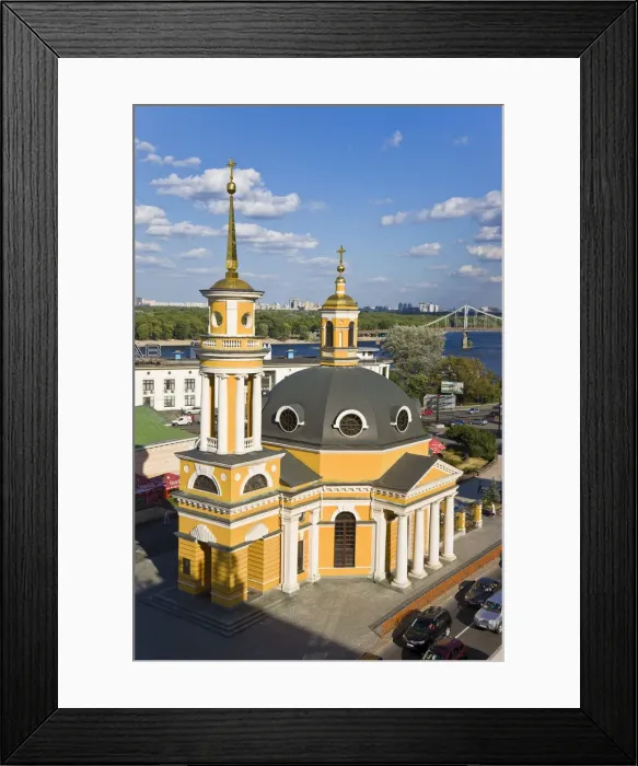 Framed Print : St. Nicholas Naberezhny chuch, Podil distict, Ddnipro river, Kiev, Ukraine Framed Print : St. Nicholas Naberezhny chuch, Podil distict, Ddnipro river, Kiev, Ukraine