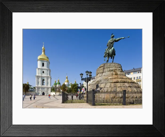 Framed Print : St. Sophia Cathedral & Bohdan Khmelnytsky Statue, Kiev, Ukraine Framed Print : St. Sophia Cathedral & Bohdan Khmelnytsky Statue, Kiev, Ukraine