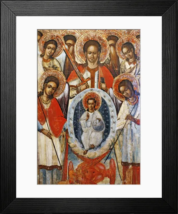 Framed Print : Assembly of the Archangel Michael (17 century), Volyn icon, museum, Lutsk, Volyn oblast Framed Print : Assembly of the Archangel Michael (17 century), Volyn icon, museum, Lutsk, Volyn oblast