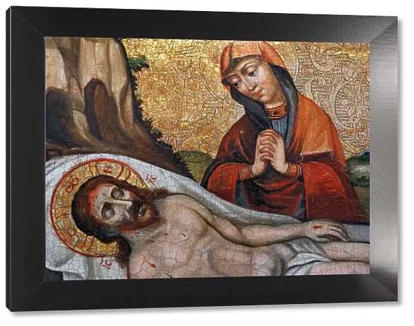 The Mourning over Christ (17 century), Volyn icon, museum, Lutsk, Volyn oblast, Ukraine