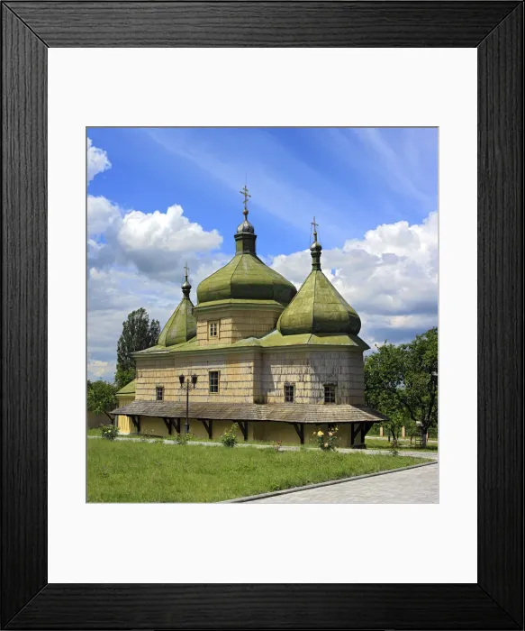 Framed Print : St. Michael church (1650), Plyasheva, Volyn oblast, Ukraine