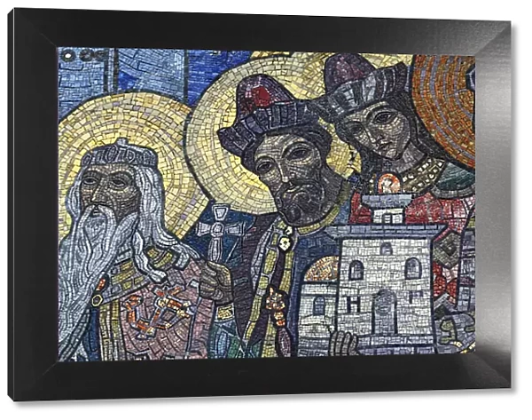 Mosaic on Trinity Cathedral (1912), Holy Dormition Pochayiv Lavra, Pochayiv, Ternopil