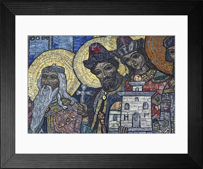 Framed Print : Mosaic on Trinity Cathedral (1912), Holy Dormition Pochayiv Lavra, Pochayiv, Ternopil Framed Print : Mosaic on Trinity Cathedral (1912), Holy Dormition Pochayiv Lavra, Pochayiv, Ternopil