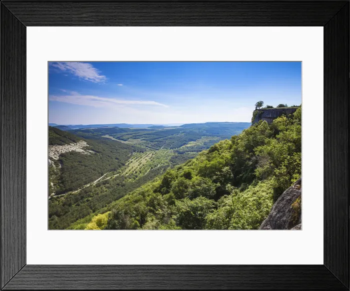Framed Print : Ukraine, Crimea, Backchisaray, View from the cave town of Chufut-Kale Framed Print : Ukraine, Crimea, Backchisaray, View from the cave town of Chufut-Kale