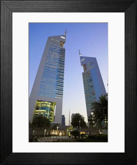 Framed Print : Emirates Towers, Dubai, United Arab Emirates Framed Print : Emirates Towers, Dubai, United Arab Emirates