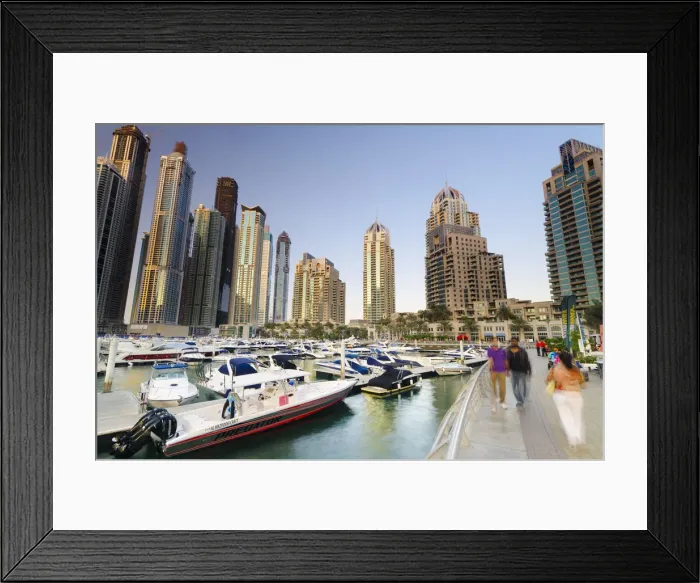 Framed Print : UAE, Dubai, Dubai Marina Framed Print : UAE, Dubai, Dubai Marina