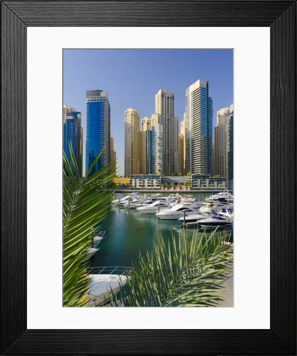 Framed Print : UAE, Dubai, Dubai Marina Framed Print : UAE, Dubai, Dubai Marina