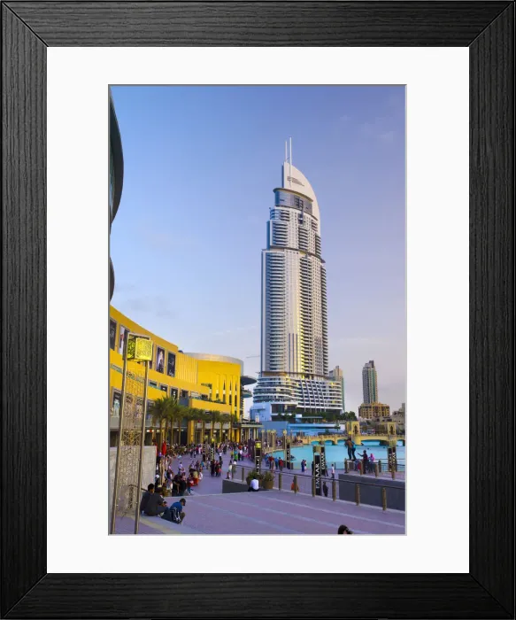 Framed Print : UAE, Dubai, The Address Downtown Hotel Framed Print : UAE, Dubai, The Address Downtown Hotel