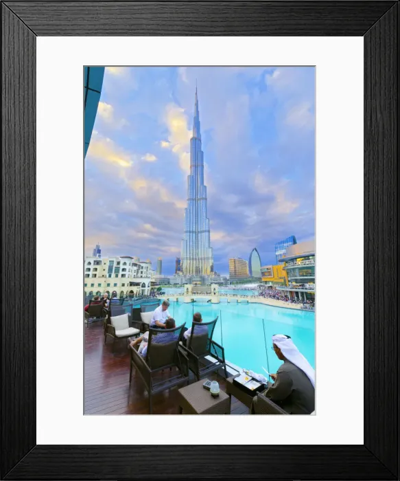 Framed Print : UAE, Dubai, Burj Khalifa from The Address Downtown Hotel Framed Print : UAE, Dubai, Burj Khalifa from The Address Downtown Hotel