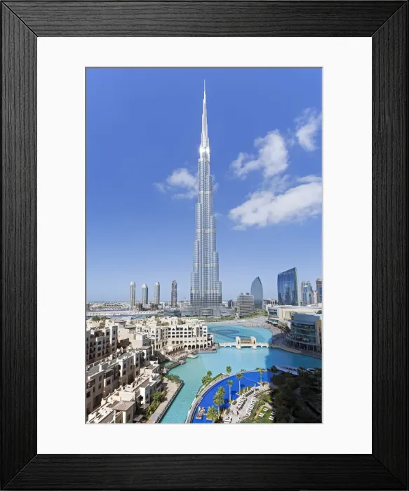 Framed Print : The Burj Khalifa, completed in 2010, the tallest man made structure in the world, Dubai Framed Print : The Burj Khalifa, completed in 2010, the tallest man made structure in the world, Dubai