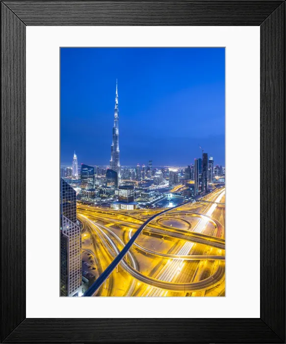 Framed Print : Sheikh Zayad Road and Burj Khalifa, Downtown, Dubai, United Arab Emirates Framed Print : Sheikh Zayad Road and Burj Khalifa, Downtown, Dubai, United Arab Emirates