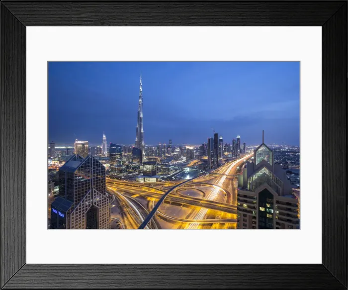Framed Print : Sheikh Zayad Road and Burj Khalifa, Downtown, Dubai, United Arab Emirates Framed Print : Sheikh Zayad Road and Burj Khalifa, Downtown, Dubai, United Arab Emirates