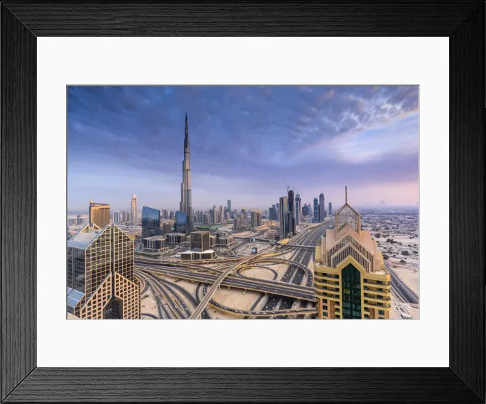 Framed Print : Sheikh Zayad Road and Burj Khalifa, Downtown, Dubai, United Arab Emirates Framed Print : Sheikh Zayad Road and Burj Khalifa, Downtown, Dubai, United Arab Emirates