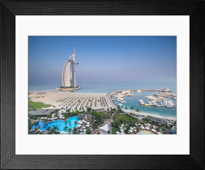 Framed Print : Burj al Arab, from the Jumeirah Beach Hotel, Dubai, UAE Framed Print : Burj al Arab, from the Jumeirah Beach Hotel, Dubai, UAE
