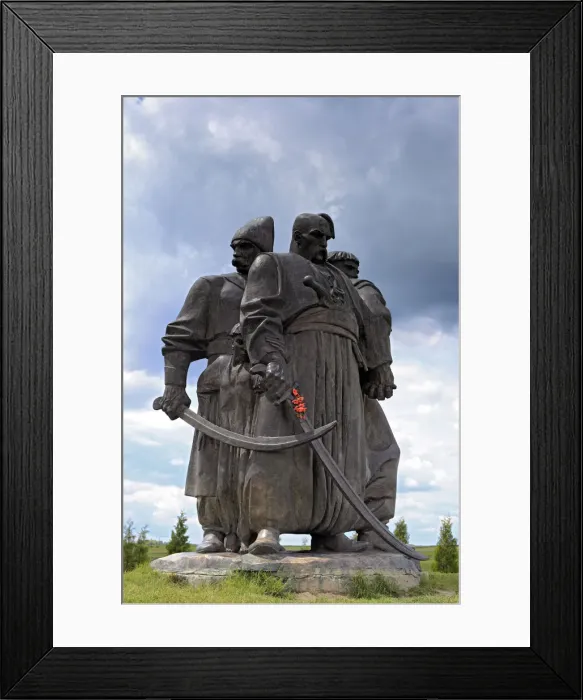 Framed Print : Monument to cossacs, Plyasheva, Volyn oblast, Ukraine Framed Print : Monument to cossacs, Plyasheva, Volyn oblast, Ukraine