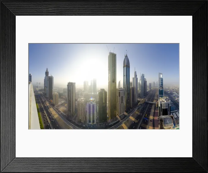 Framed Print : UAE, Dubai, Sheikh Zayed Road (Highway E11) Framed Print : UAE, Dubai, Sheikh Zayed Road (Highway E11)