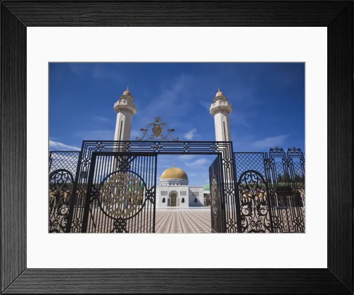 Framed Print : Tunisia, Tunisian Central Coast, Monastir, Mausoleum of HAbib Bourguiba, founder of Framed Print : Tunisia, Tunisian Central Coast, Monastir, Mausoleum of HAbib Bourguiba, founder of